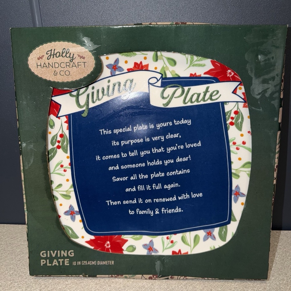 The Giving Plate 10" Platter Sign the Back and Pass it to Friends Family